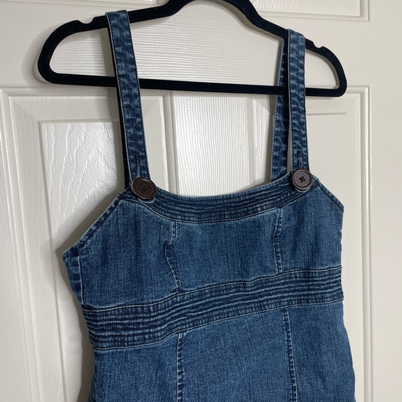 REWIND 90’s overalls style sleeveless denim dress | 11 - Picture 3 of 10